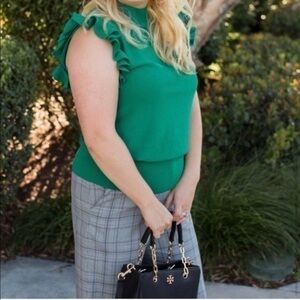 Halogen Green Detachable‎ Sleeve Sweatshirt Size SP